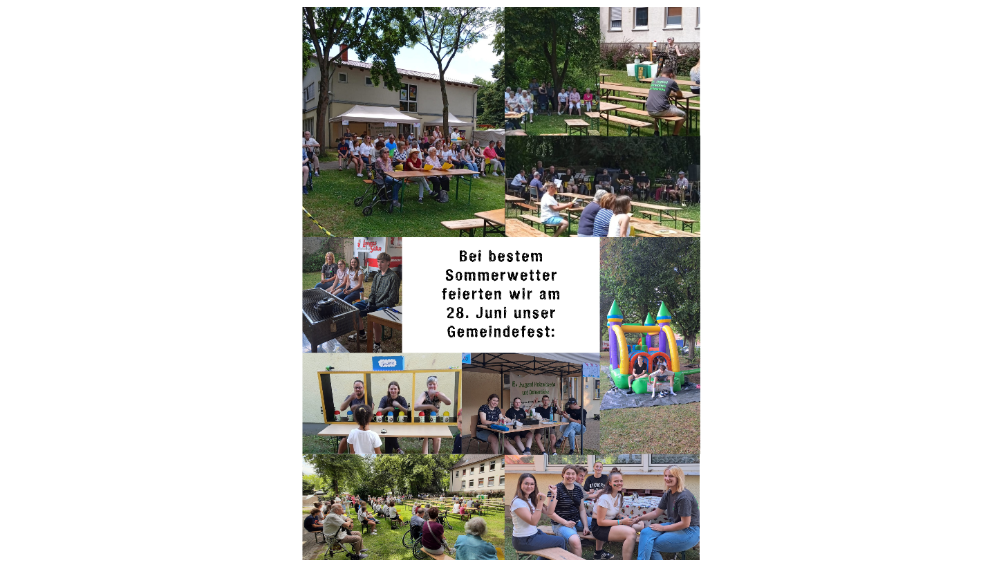 Fotocollage Rückblick ev. Gemeindefest 2025