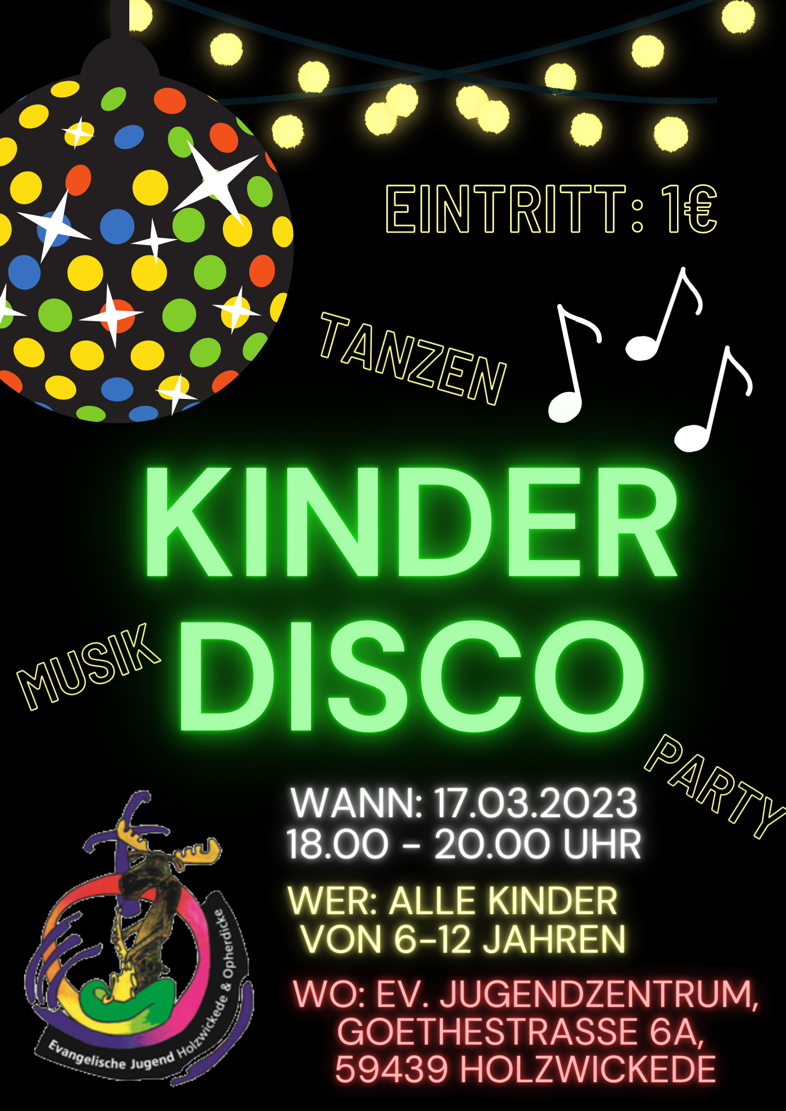 Plakat Kinder-Disco