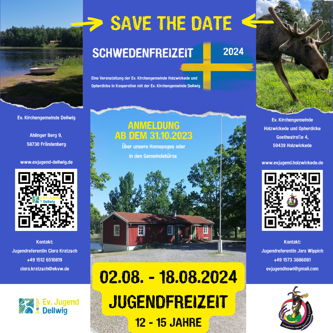 Schwedenfreizeit Flyer, Save the Date